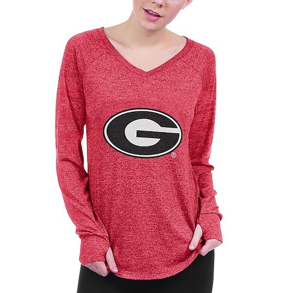 GEORGIA BULLDOGS Favorite V-Neck T-Shirt Medium - Picture 1 of 1